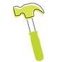 Hammer icon for maintenance and house repairs