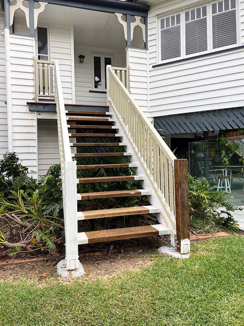 Building project - external stairs on Queenslander in Karana Downs