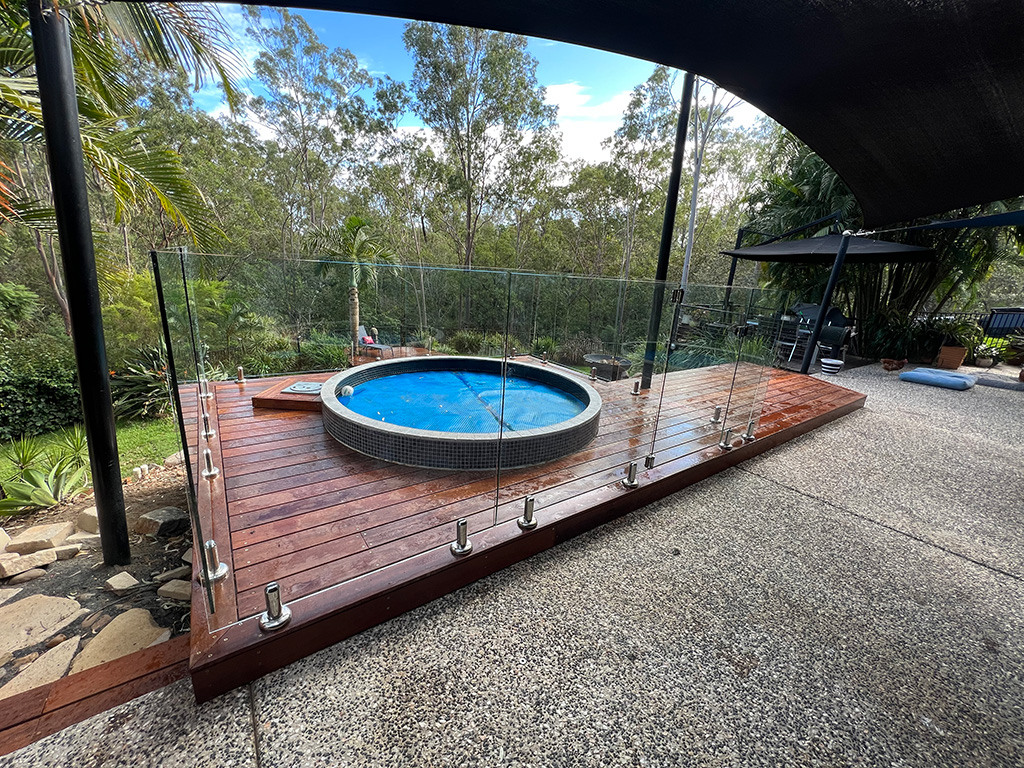 Spa deck built for client in Mount Crosby